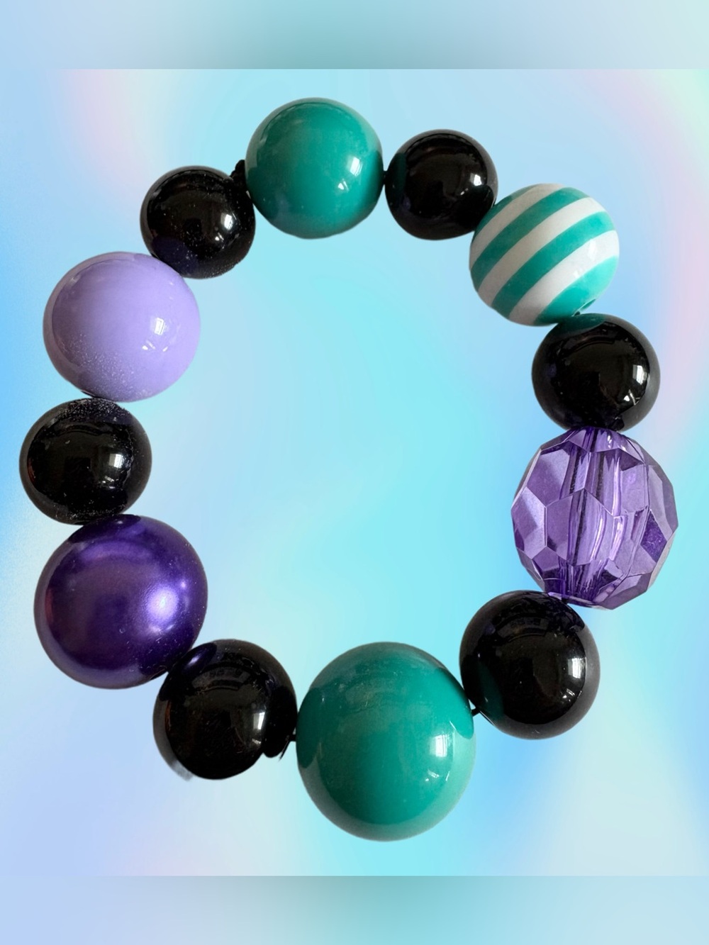 Wonderland - Handmade Chunky Stretch Colorful Beaded Bracelet